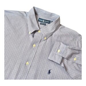 VTG Ralph Lauren Yarmouth Long Sleeve Button Down Check Shirt Men's 16.5-35